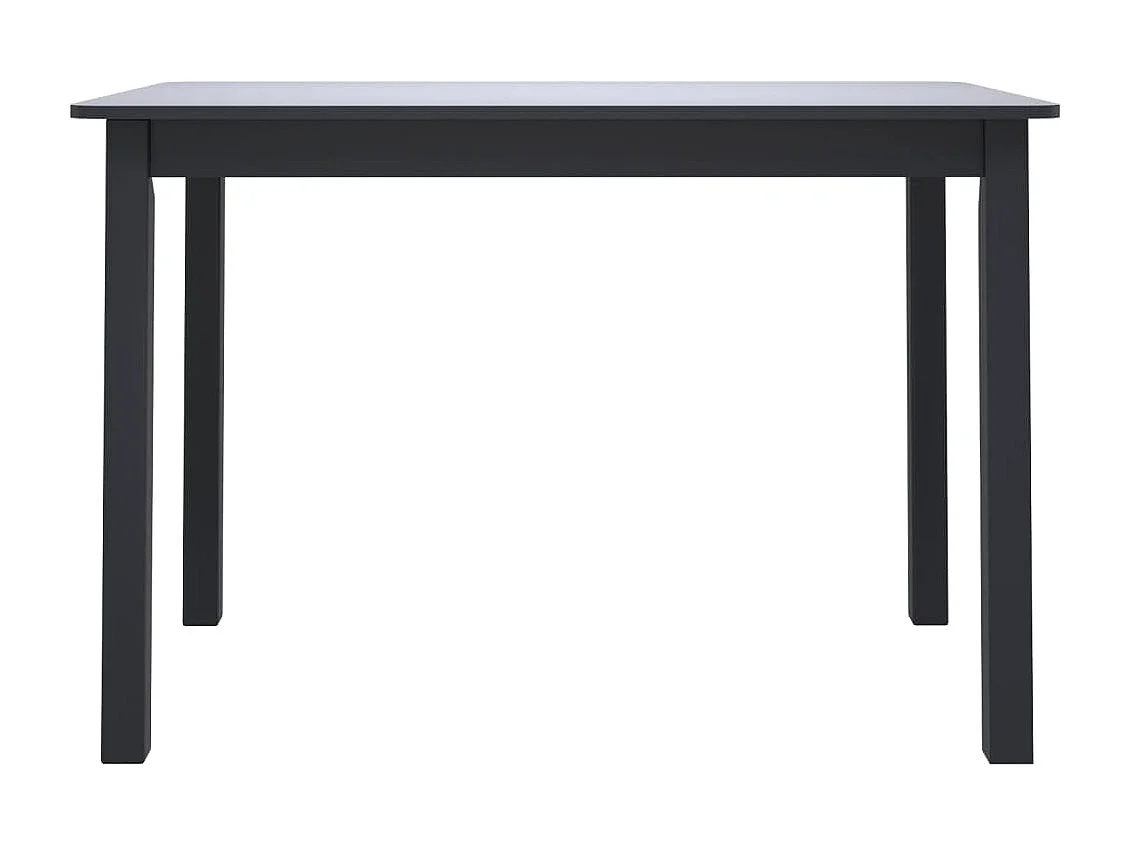 Mesa de jantar 114x71x75cm madeira de seringueira maciça preto