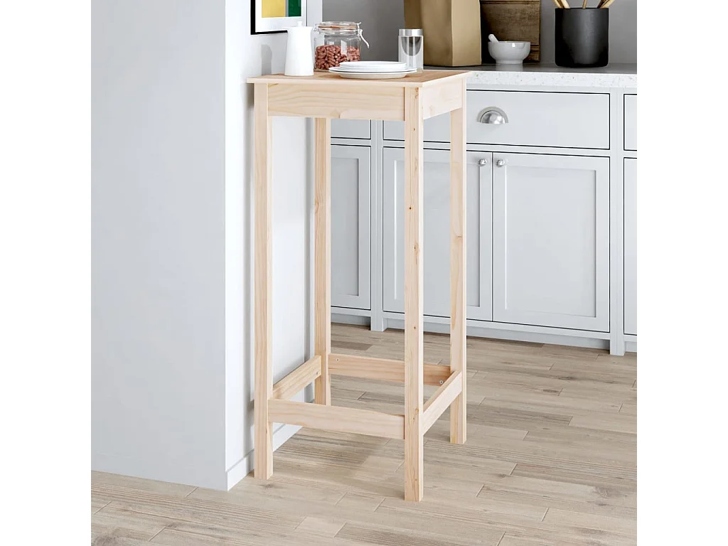 Table de bar 50x50x110 cm bois massif de pin