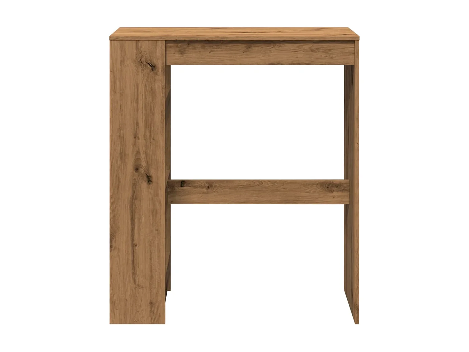 Mesa alta con estantes madera roble artisian 90x40x103,5 cm