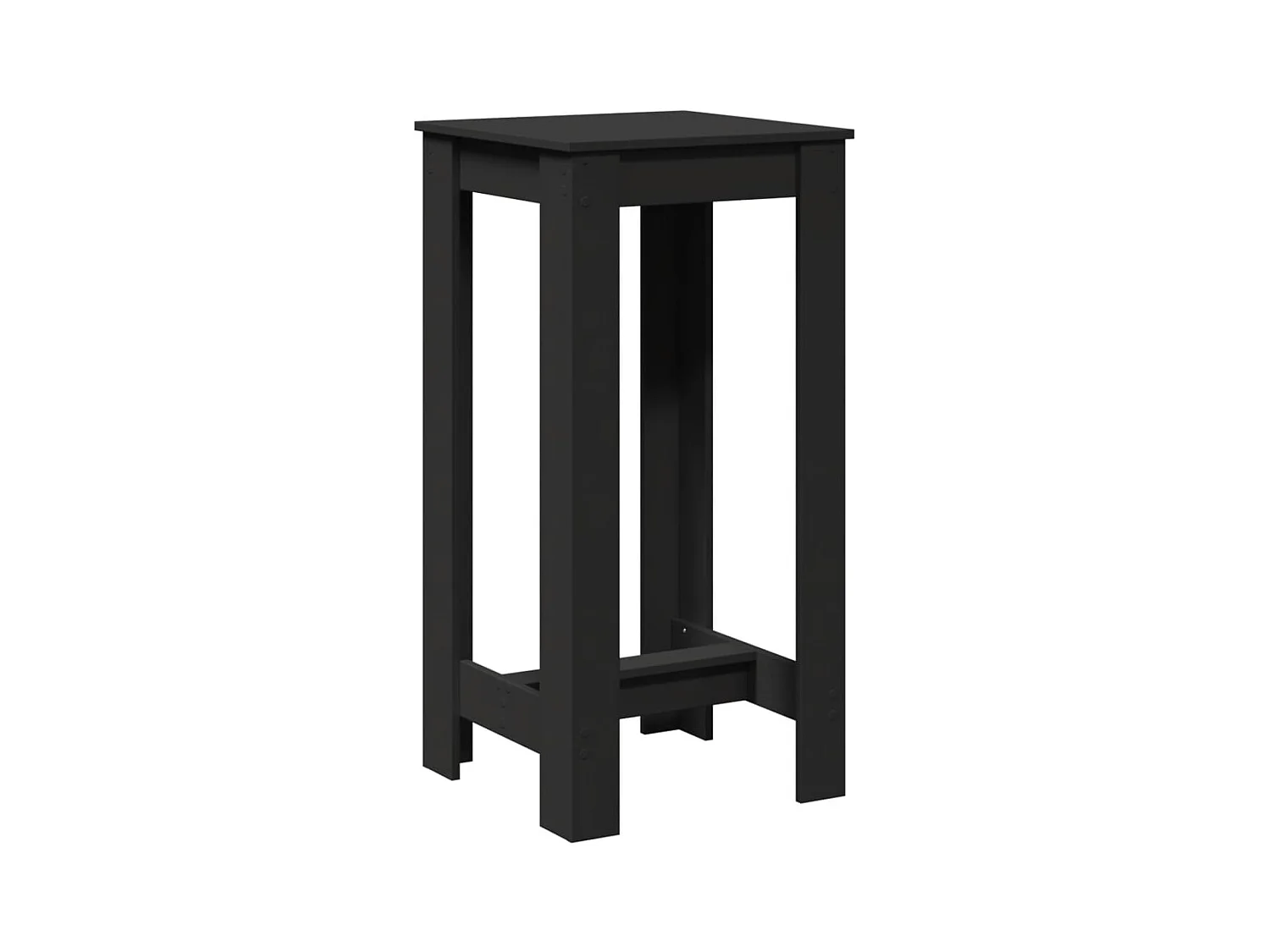 Tavolo da Bar Nero 51x50x103,5 cm in Legno Multistrato