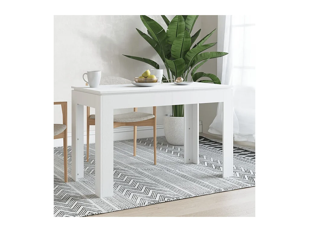 Esstisch Weiß 120x60x76 cm Holzwerkstoff