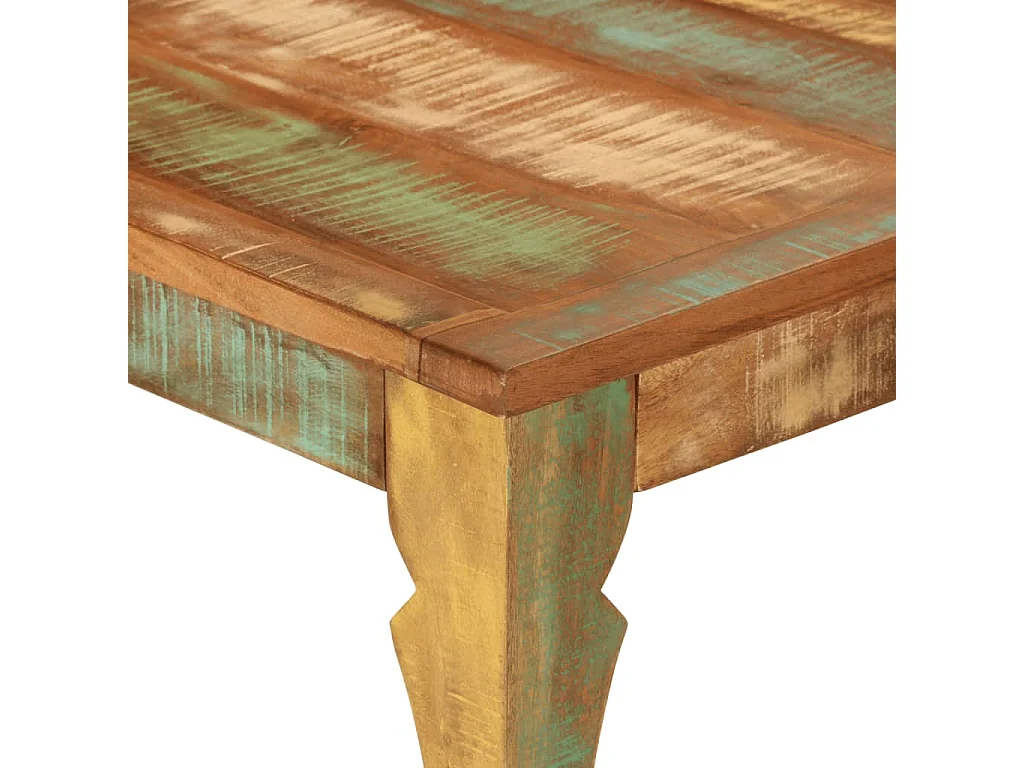 Mesa de jantar 110x52x76 cm madeira recuperada maciça