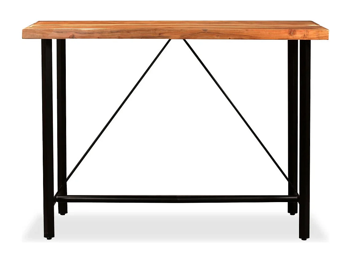 Tavolino da Bar in Legno Massello di Acacia 150x70x107 cm