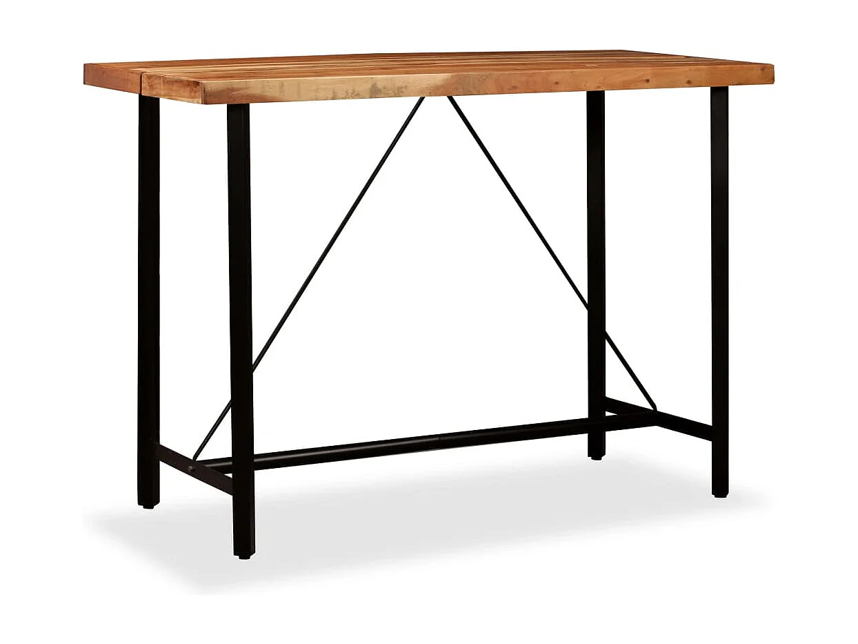 Tavolino da Bar in Legno Massello di Acacia 150x70x107 cm