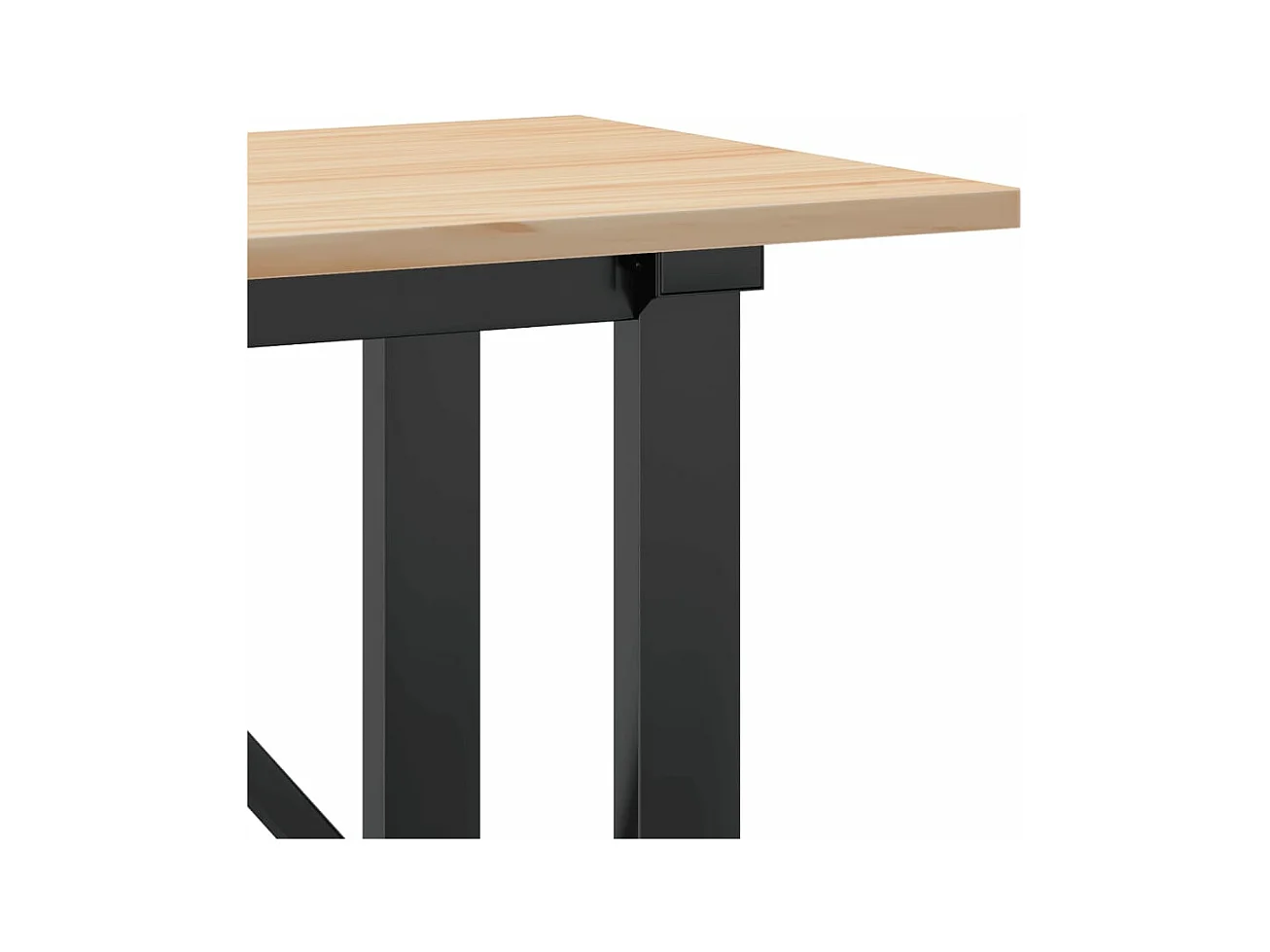 Tavolino Salotto Telaio a O 160x40x45cm Legno Pino e Acciaio