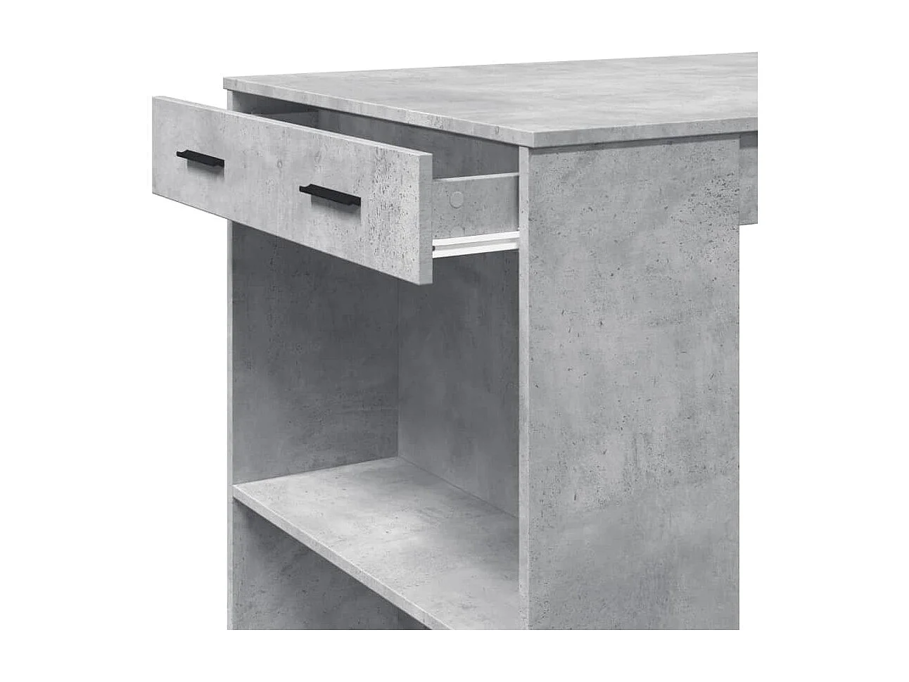 Table de bar gris béton 102x70x103,5 cm bois d'ingénierie
