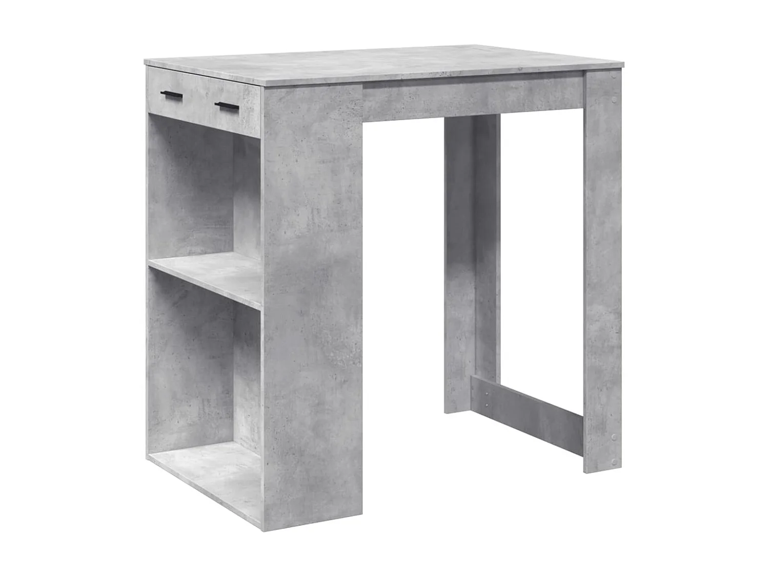 Table de bar gris béton 102x70x103,5 cm bois d'ingénierie