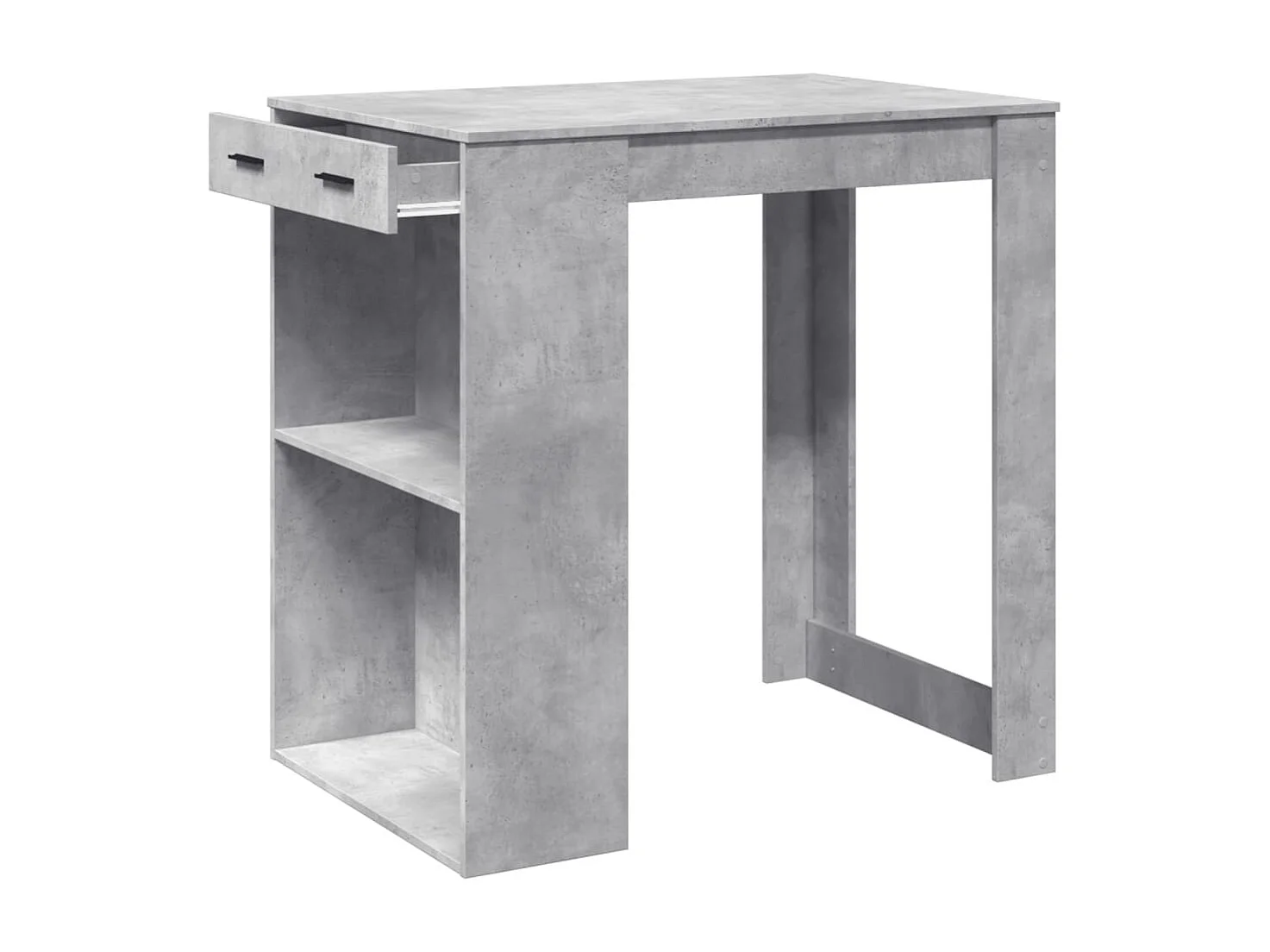 Table de bar gris béton 102x70x103,5 cm bois d'ingénierie