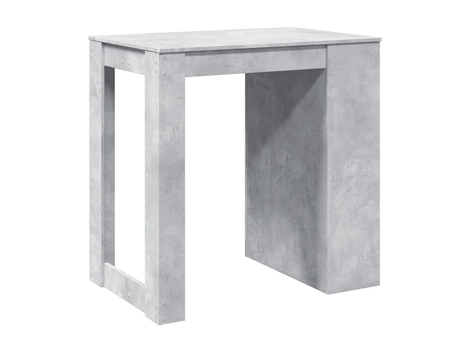 Table de bar gris béton 102x70x103,5 cm bois d'ingénierie