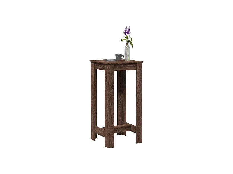 Table de bar chêne marron 51x50x103,5 cm bois d'ingénierie