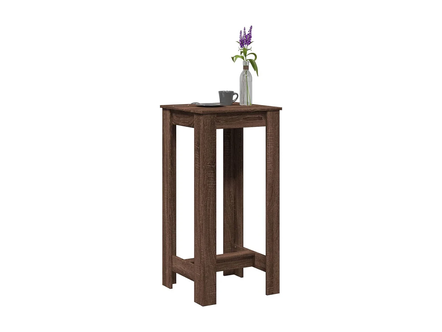 Tavolo da Bar Rovere Marrone 51x50x103,5 cm in Truciolato