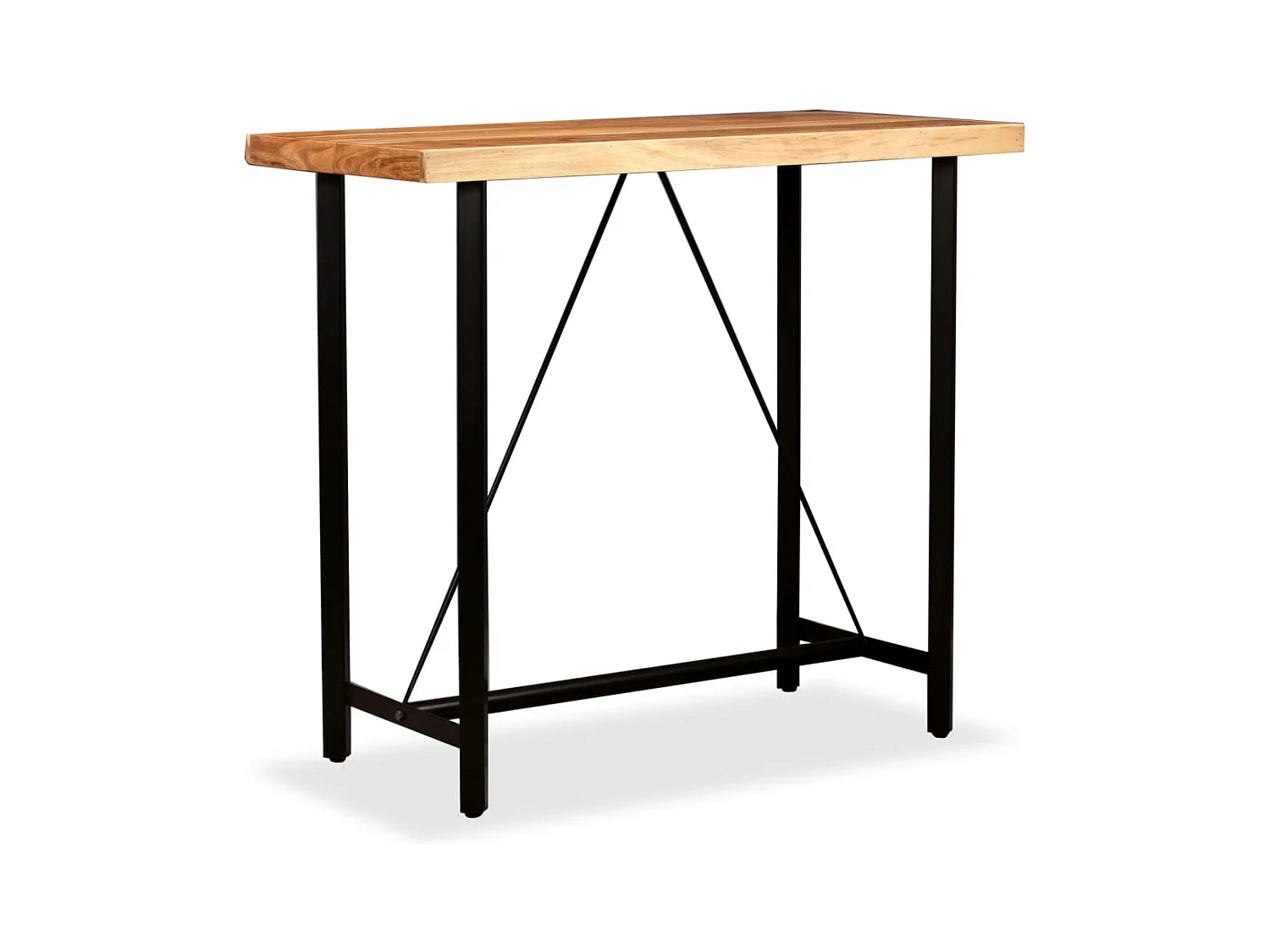 Tavolino da Bar in Legno Massello di Acacia 120x60x107 cm
