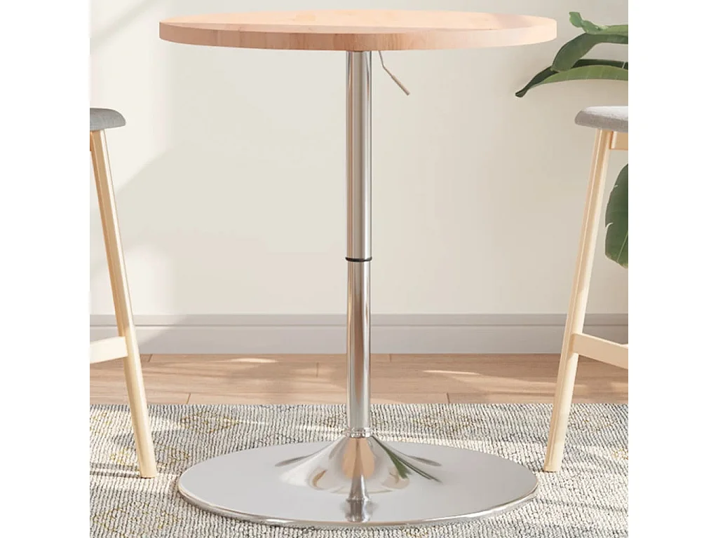 Table de bar Ø60x90,5 cm bois massif de hêtre