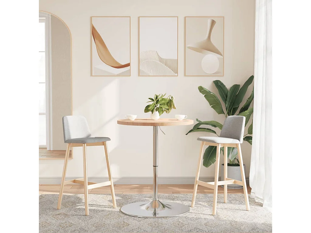 Table de bar Ø60x90,5 cm bois massif de hêtre