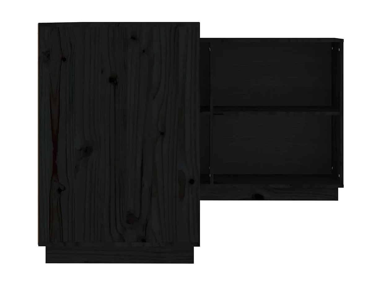 Schreibtisch Schwarz 110x50x75 cm Massivholz Kiefer