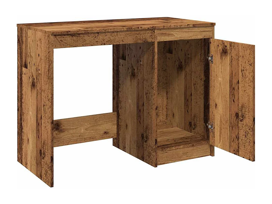 Bureau vieux bois 100x50x76 cm bois d'ingénierie