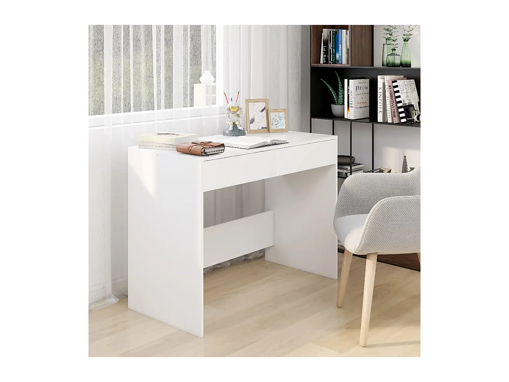Schreibtisch Weiß 101x50x76,5 cm Holzwerkstoff