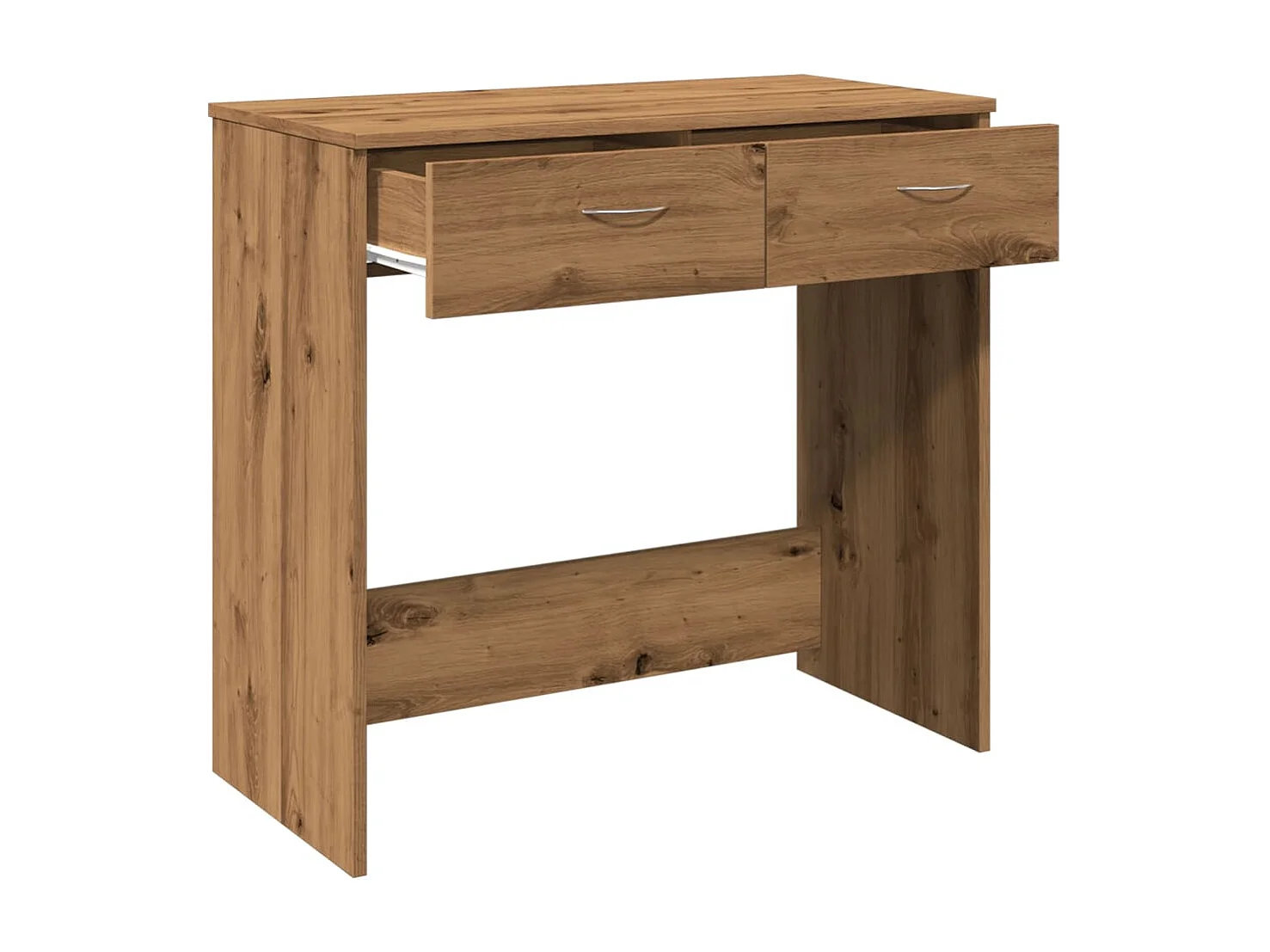 Bureau chêne artisanal 80x40x75 cm bois d'ingénierie