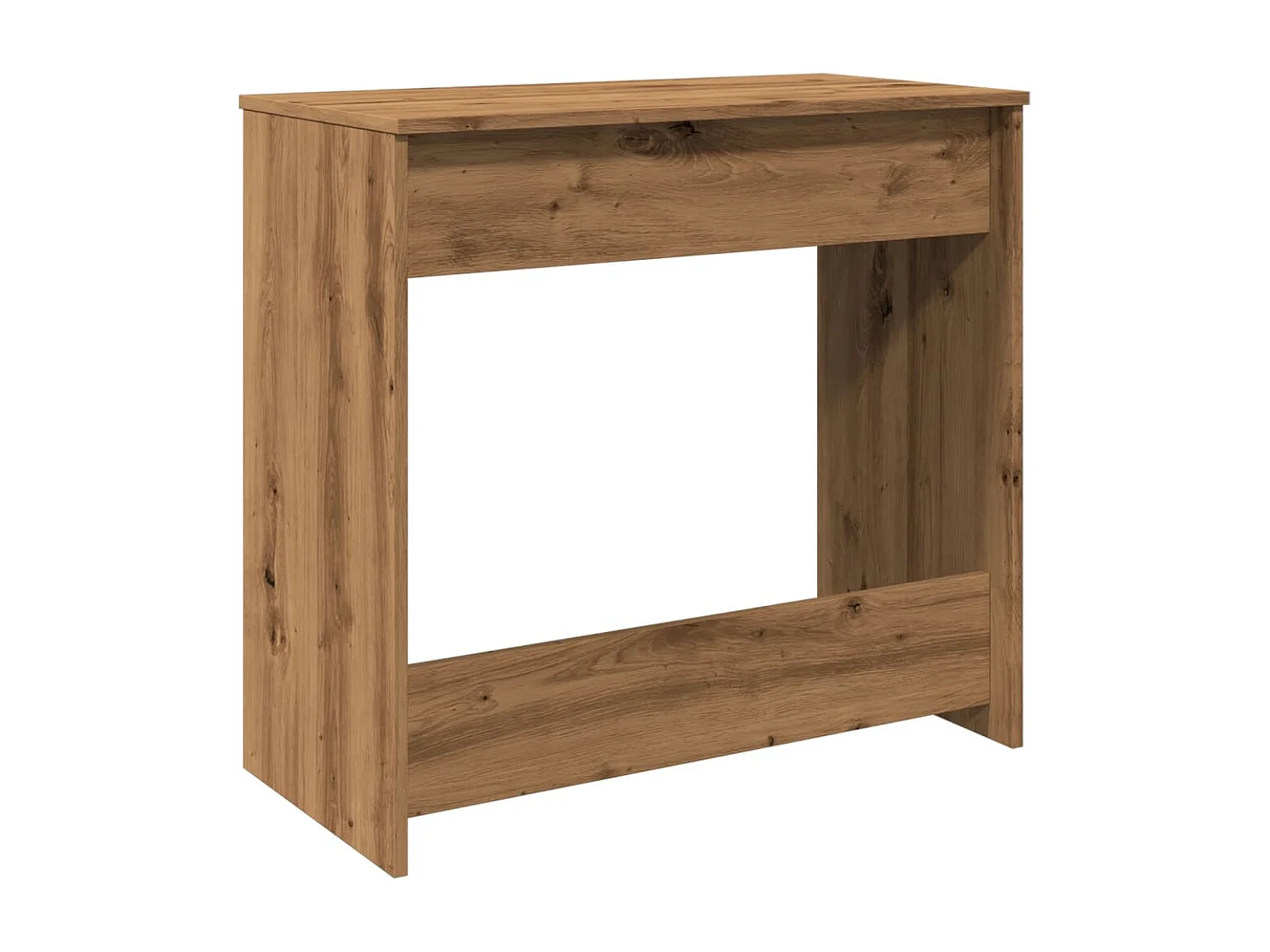 Bureau chêne artisanal 80x40x75 cm bois d'ingénierie