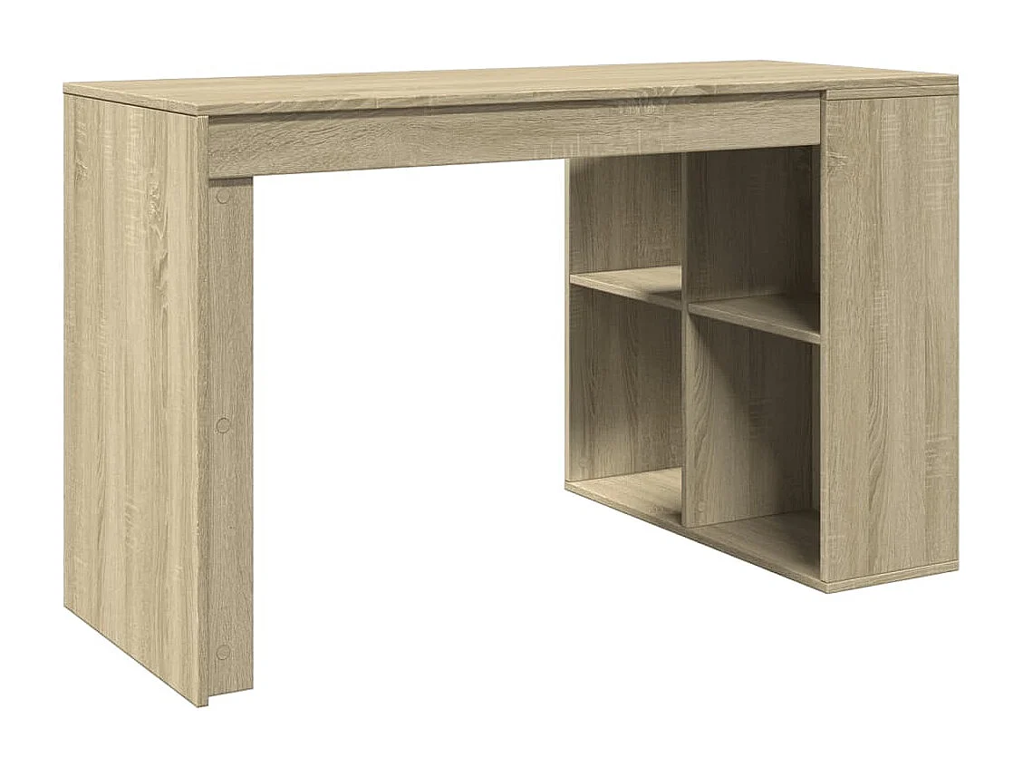 Bureau chêne sonoma 123,5x73,5x75 cm bois d'ingénierie