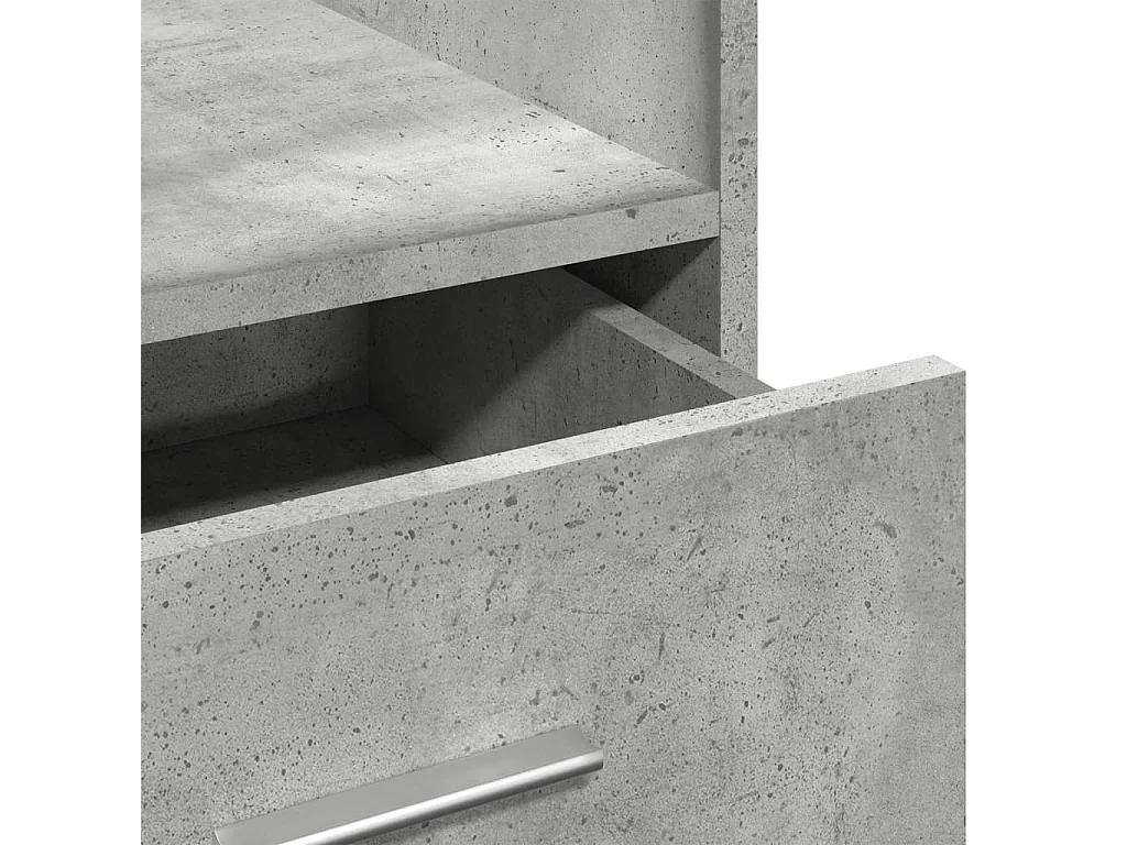 Leggio con Ruote e Cassetto Grigio 55x55x107 cm in Multistrato