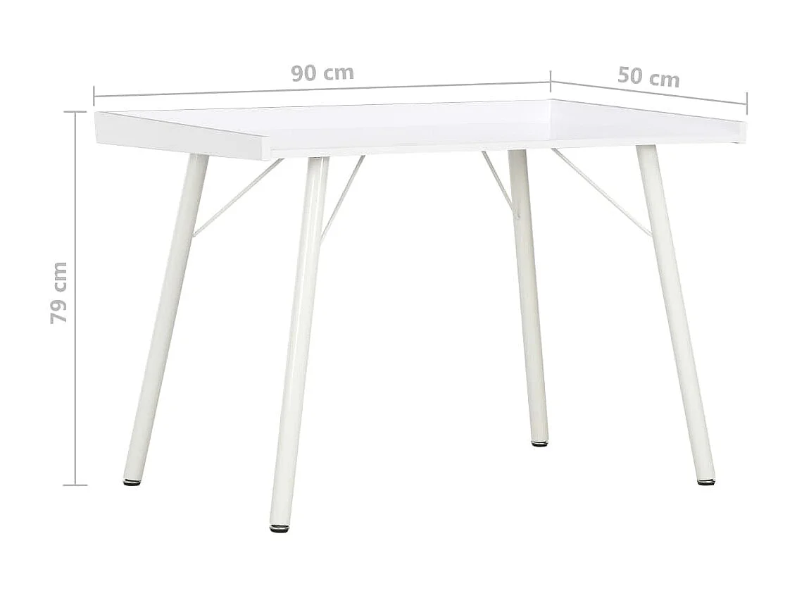 Scrivania Bianca 90x50x79 cm