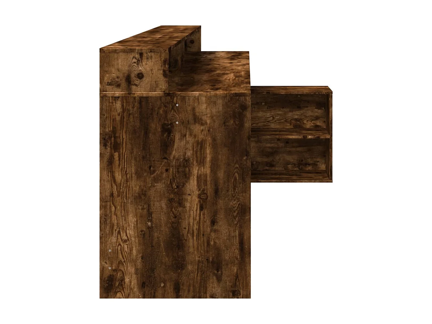 Bureau et lumières LED chêne fumé 200x104x91cm bois ingénierie