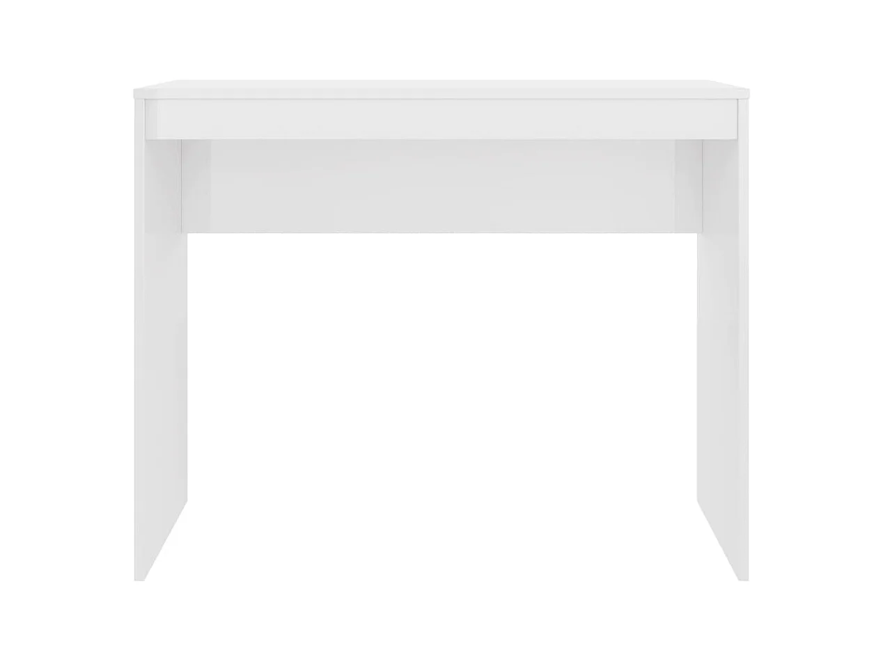 Scrivania Bianco Lucido 90x40x72 cm in Legno Multistrato