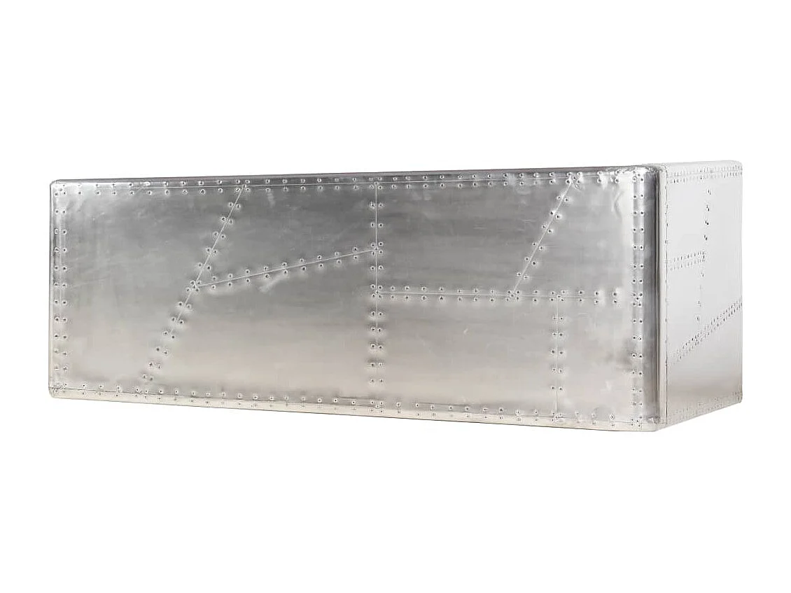 Scrivania Aviator Argento 112x50x76 cm Metallo