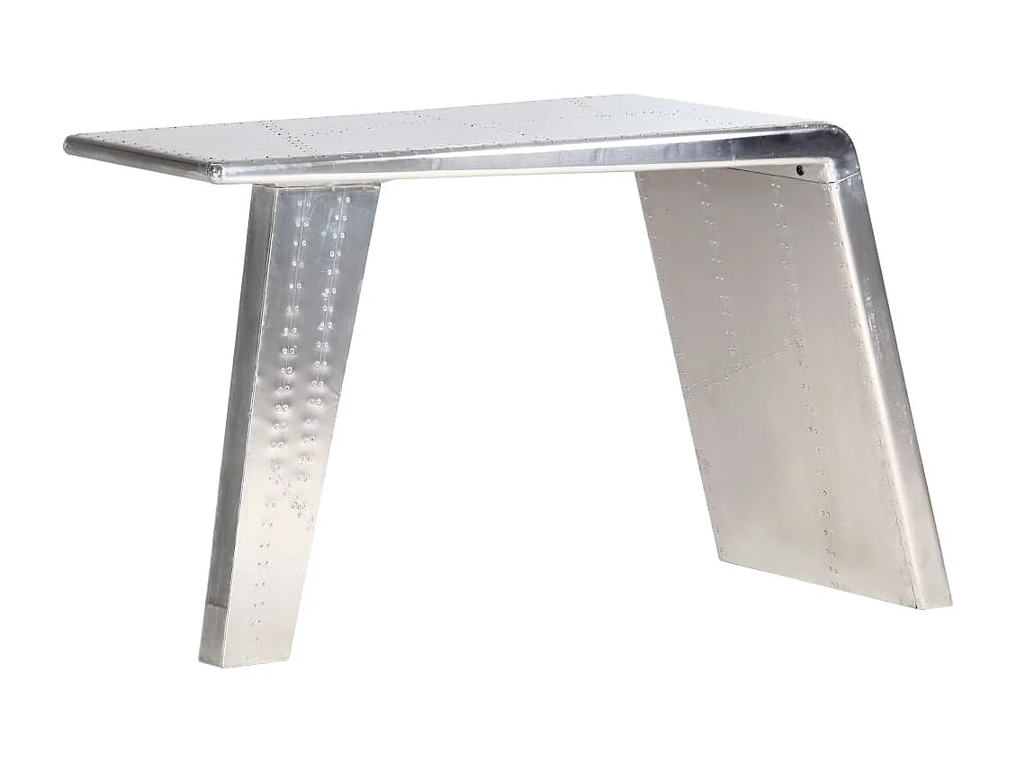 Scrivania Aviator Argento 112x50x76 cm Metallo