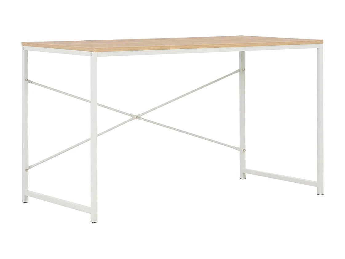 Scrivania per Computer Bianca e Rovere 120x60x70 cm