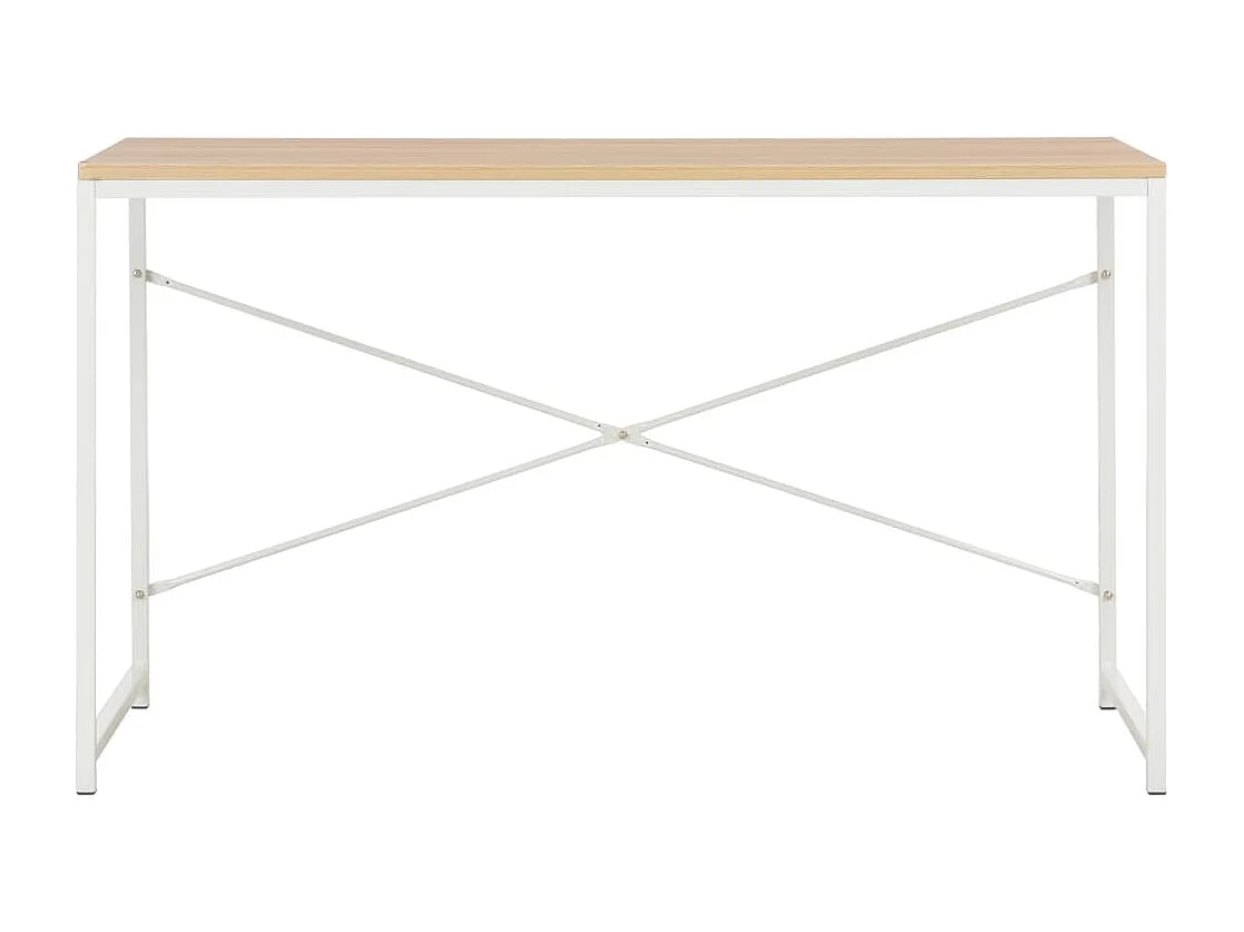 Scrivania per Computer Bianca e Rovere 120x60x70 cm