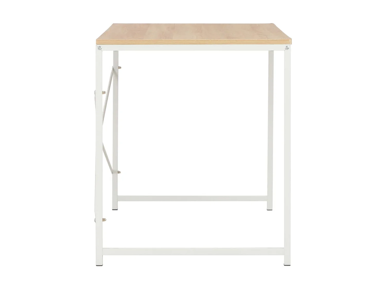 Scrivania per Computer Bianca e Rovere 120x60x70 cm