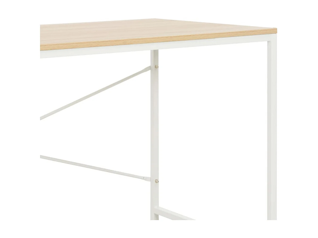 Scrivania per Computer Bianca e Rovere 120x60x70 cm