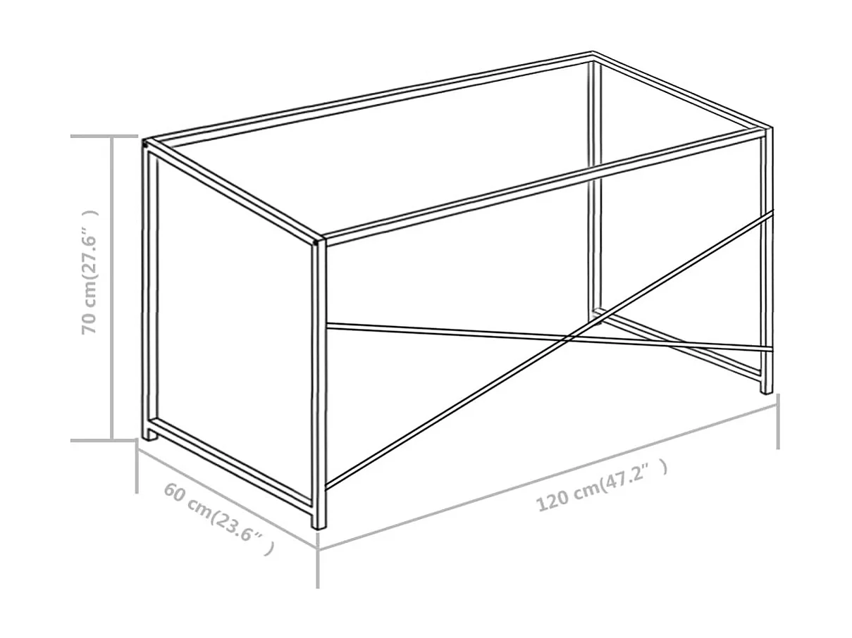 Scrivania per Computer Bianca e Rovere 120x60x70 cm