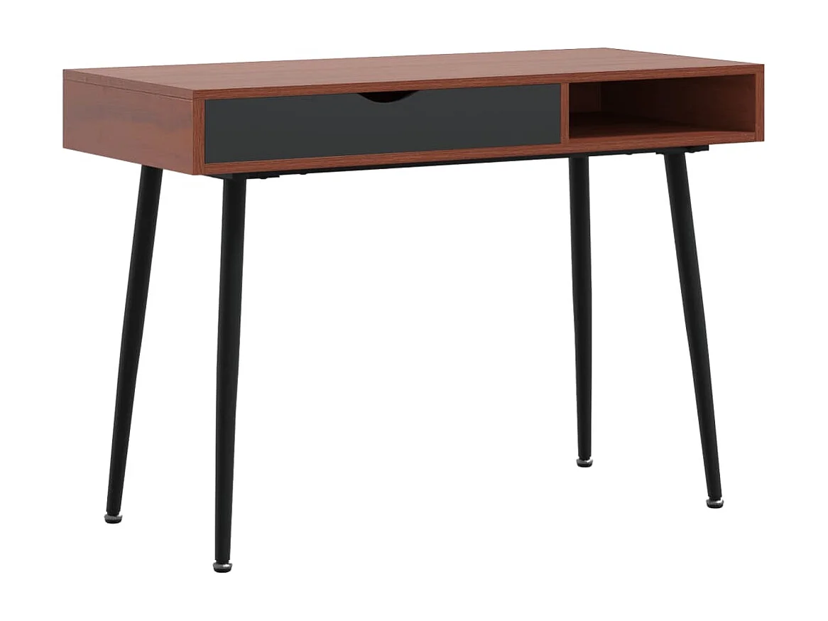 Bureau d'ordinateur avec tiroir marron 110x50x75 cm