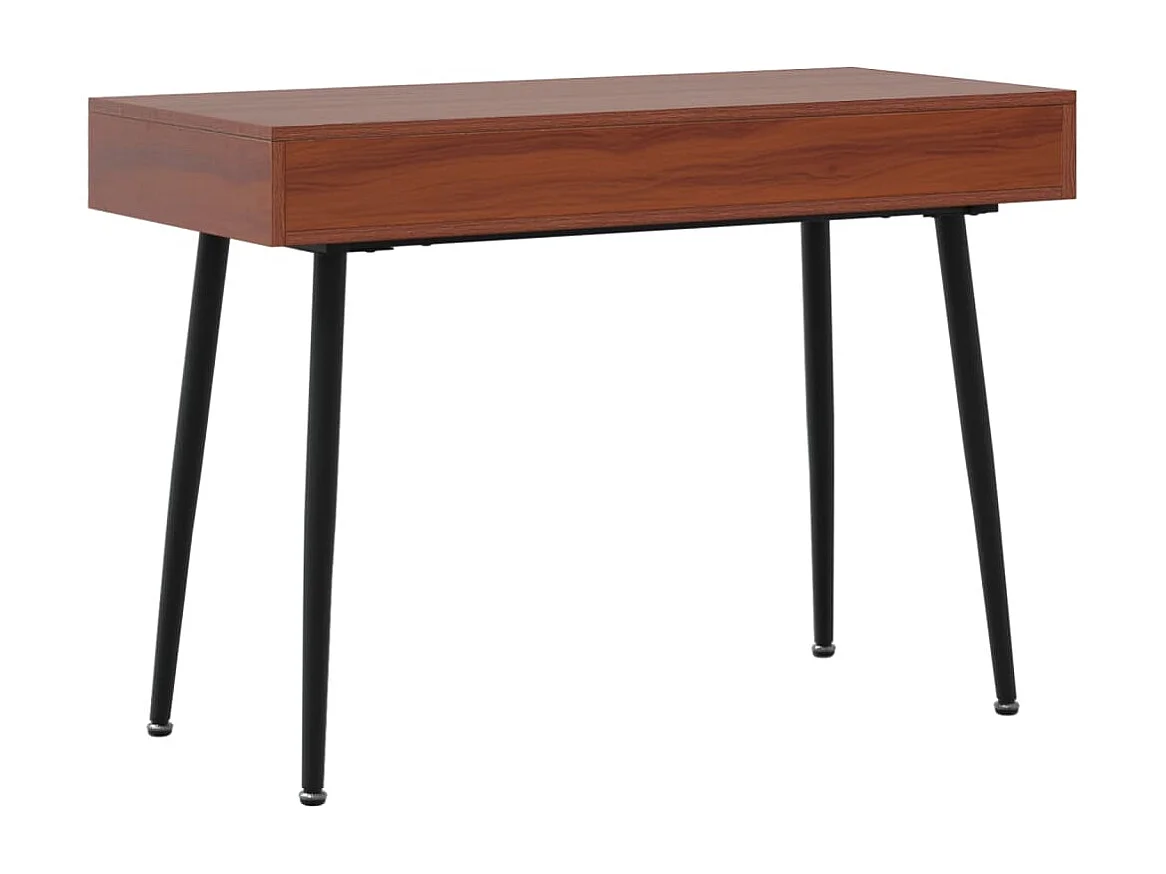 Bureau d'ordinateur avec tiroir marron 110x50x75 cm