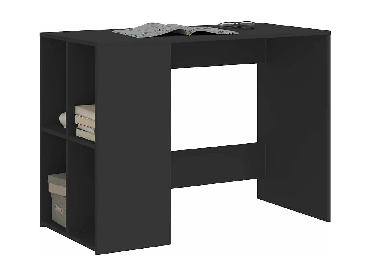 Scrivania Nera 102x50x75 cm in Legno Multistrato