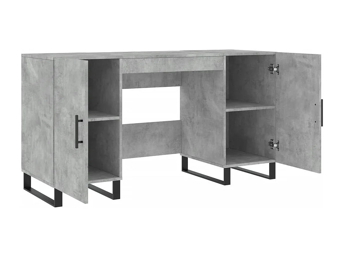 Escritorio madera de ingeniería gris hormigón 140x50x75 cm