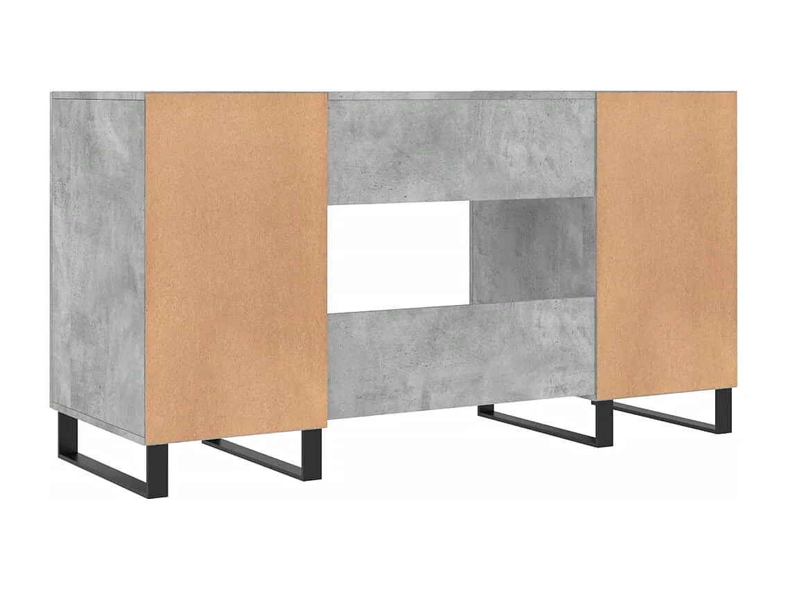 Escritorio madera de ingeniería gris hormigón 140x50x75 cm