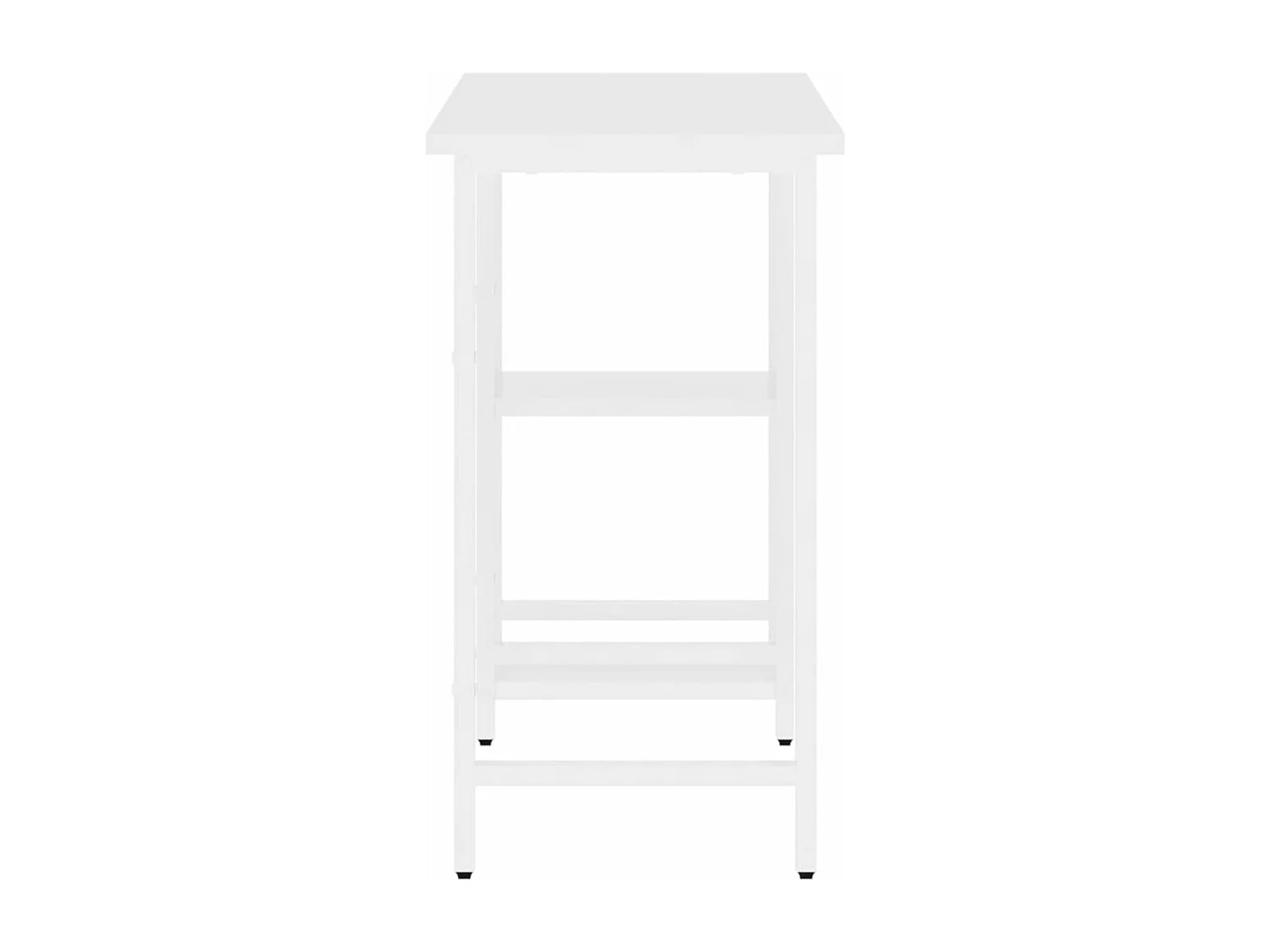 Secretária de computador 80x40x72 cm MDF e metal branco