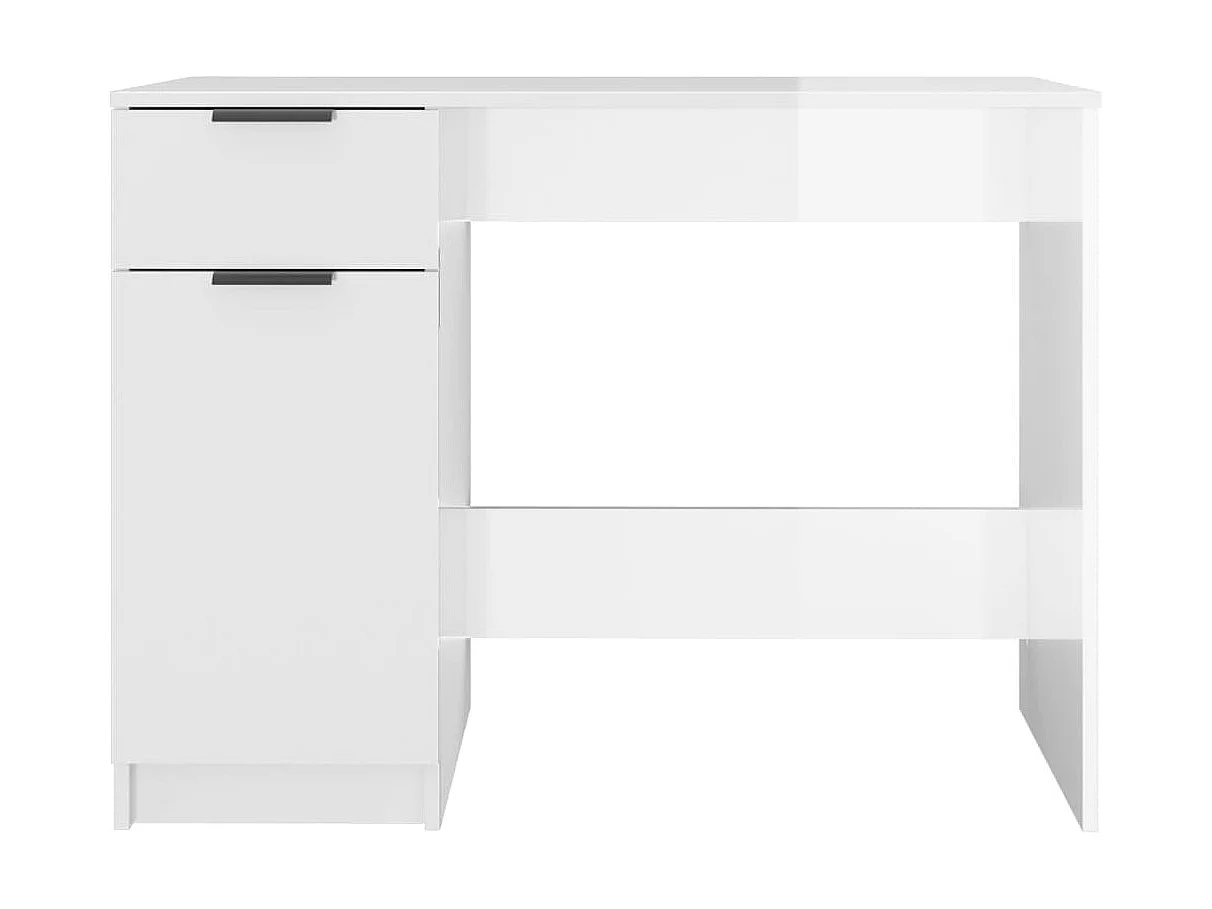 Secretária 100x50x75 cm derivados de madeira branco brilhante