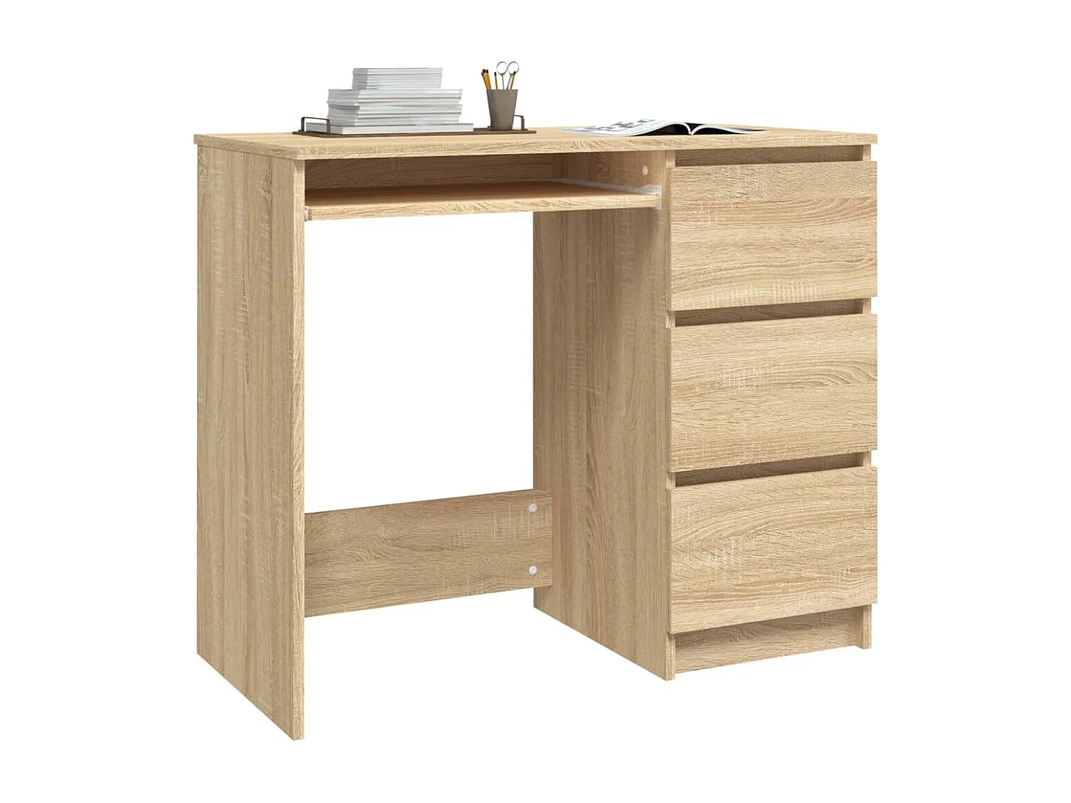 Bureau Chêne sonoma 90x45x76 cm Bois d’ingénierie