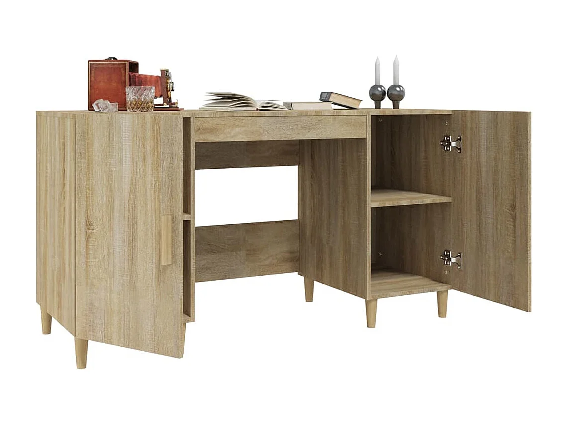 Bureau Chêne sonoma 140x50x75 cm Bois d'ingénierie