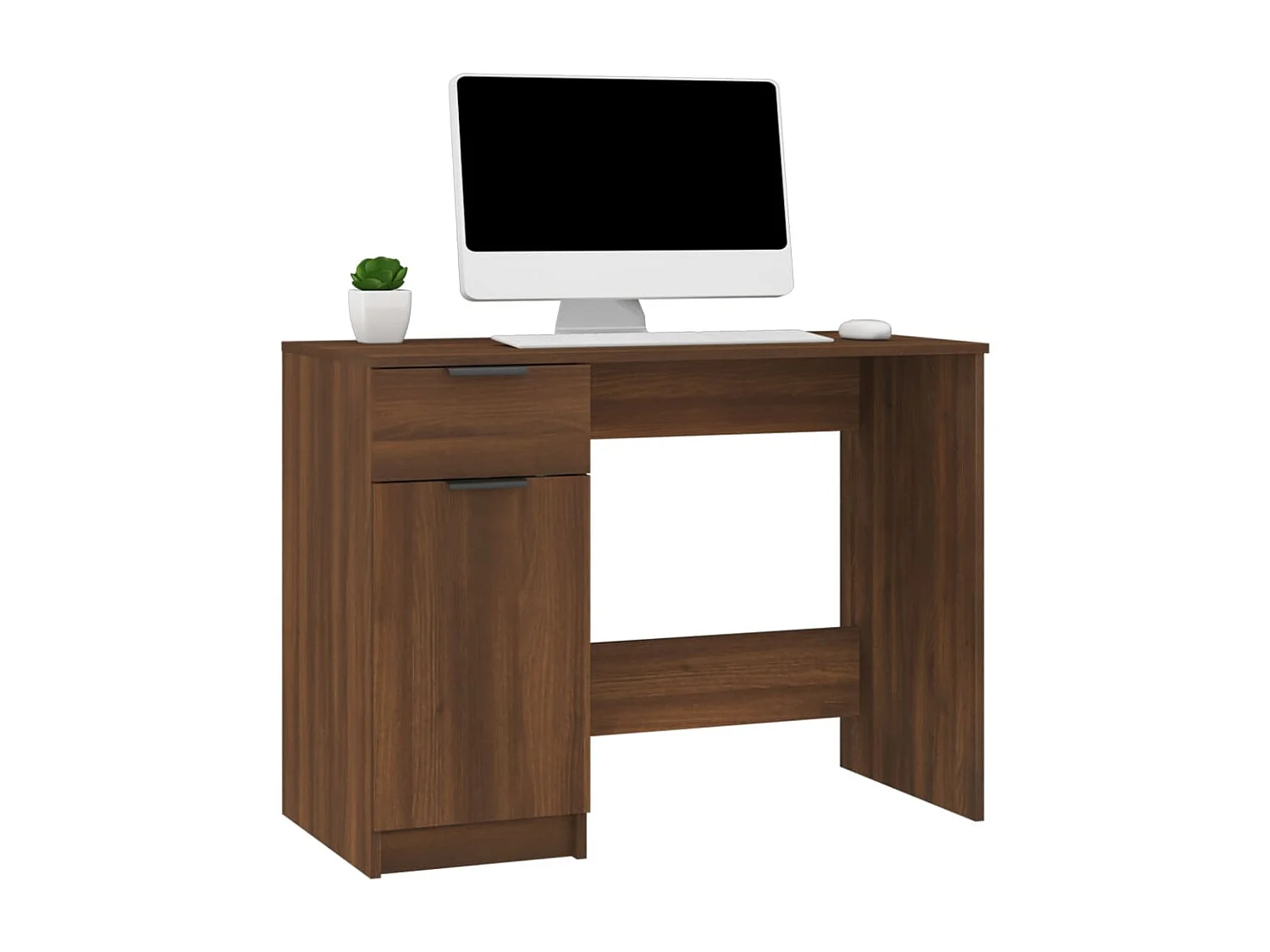 Scrivania Rovere Marrone 100x50x75 cm in Legno Multistrato