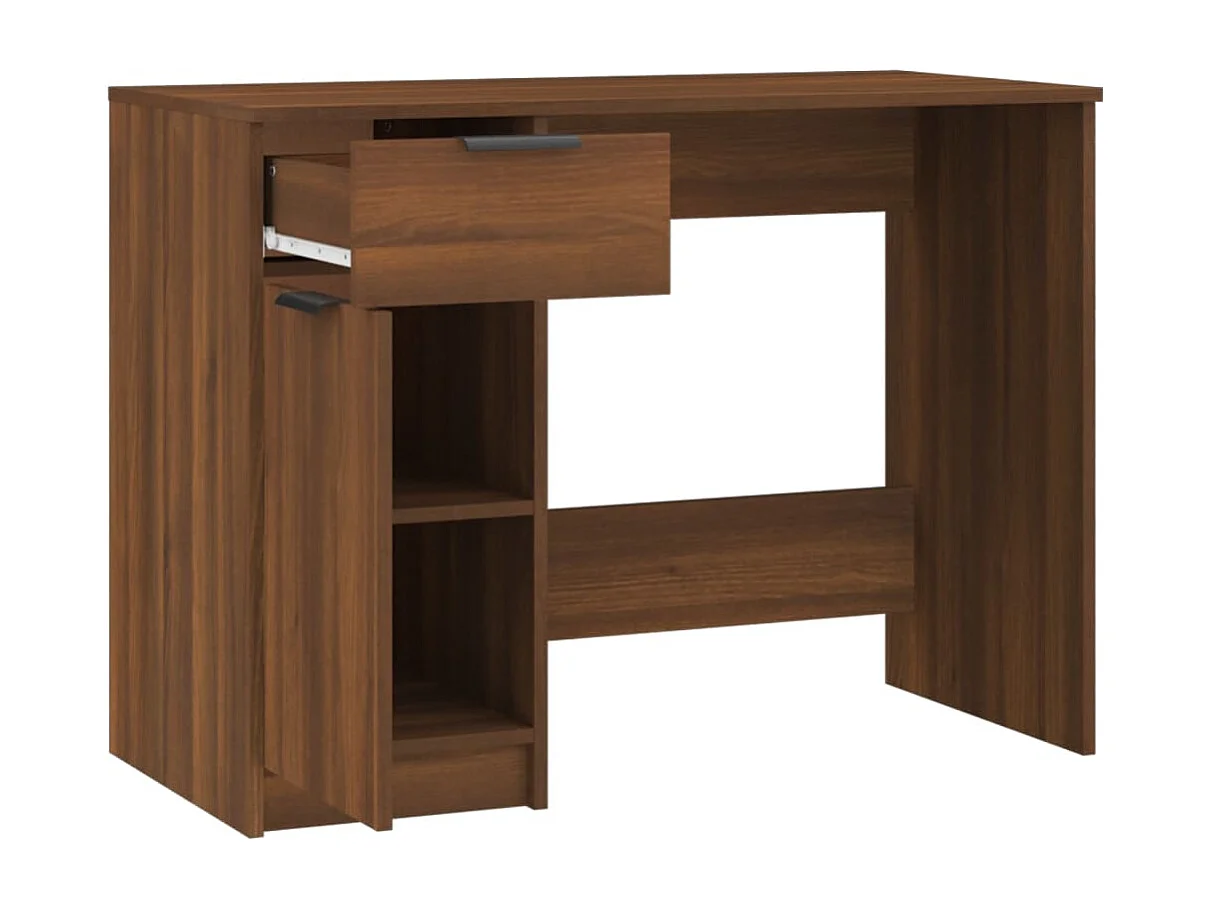 Scrivania Rovere Marrone 100x50x75 cm in Legno Multistrato