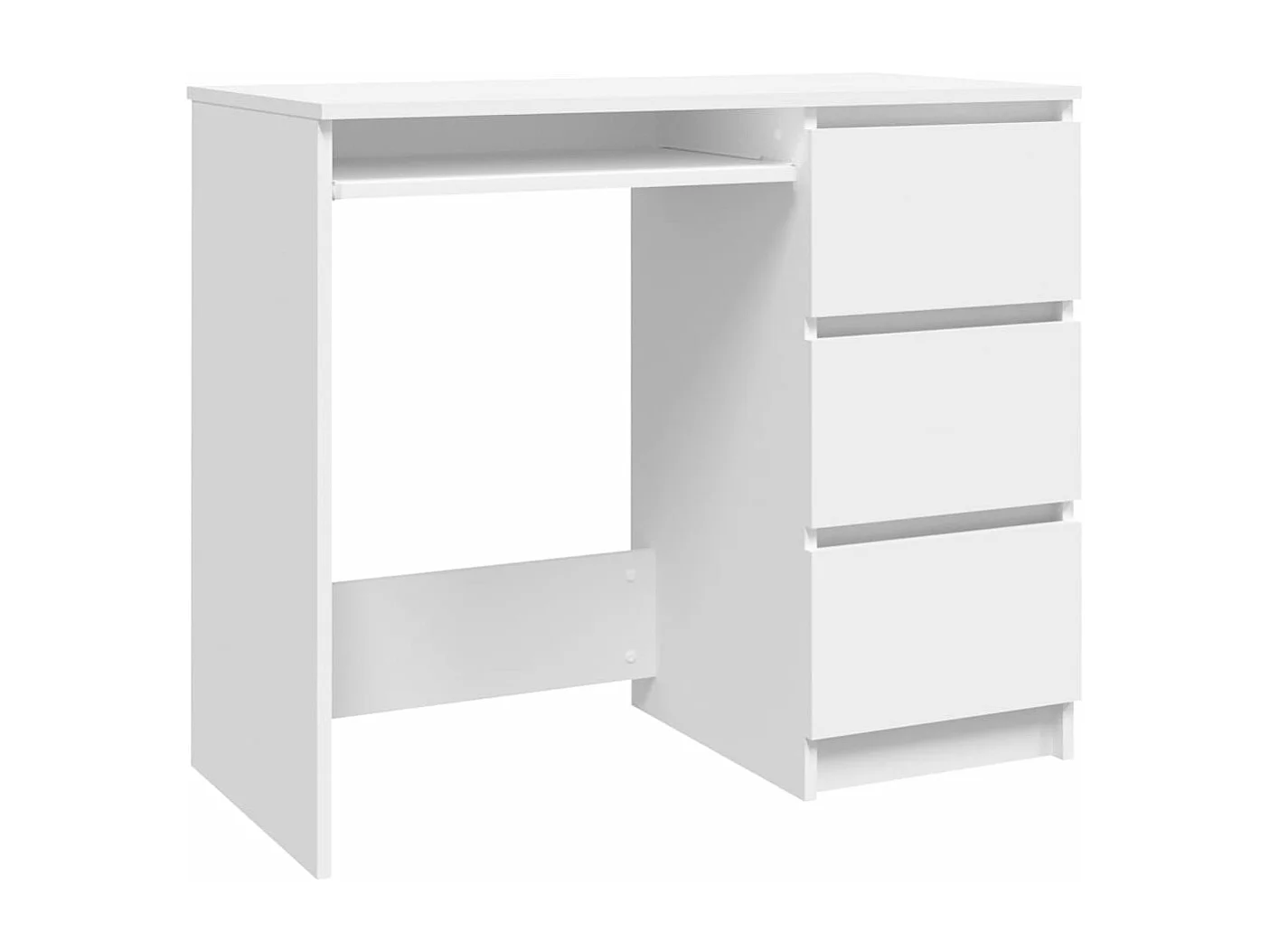 Scrivania Bianca 90x45x76 cm in Legno Multistrato