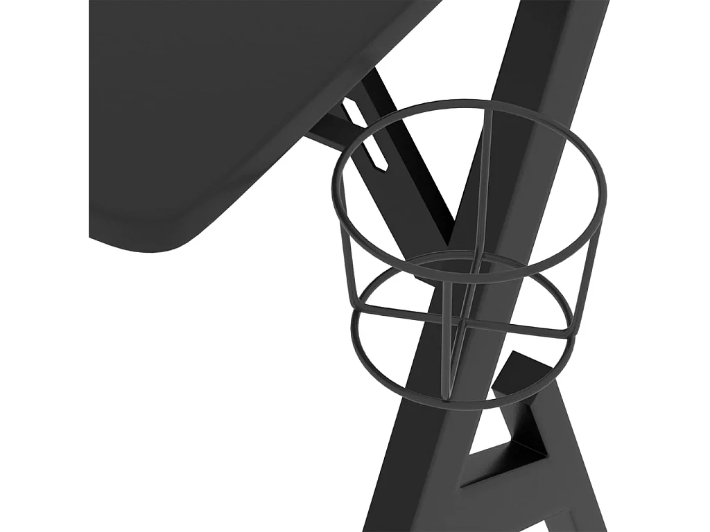 Scrivania da Gaming con Gambe a Y Nera 90x60x75 cm