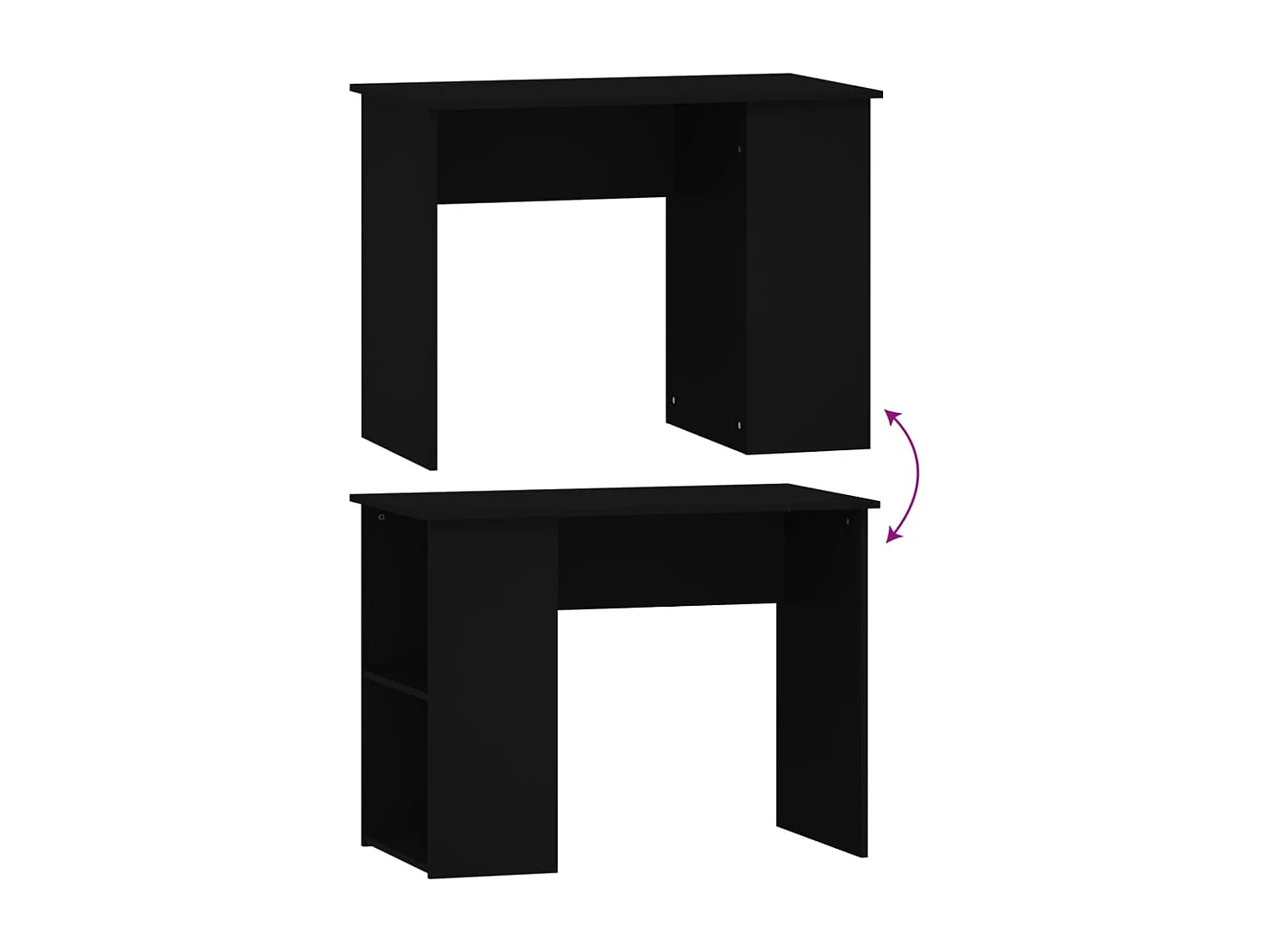 Secretária 100x55x75 cm derivados de madeira preto