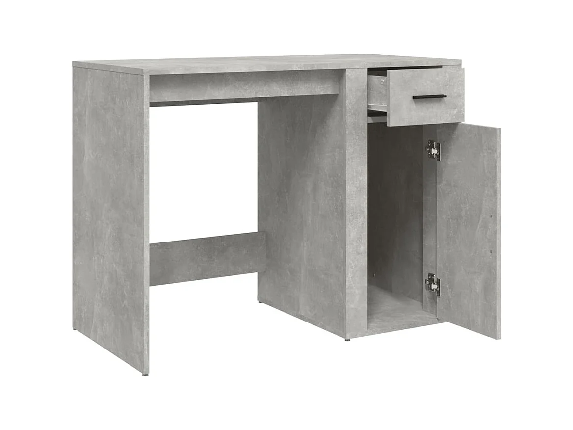 Bureau Gris béton 100x49x75 cm Bois d'ingénierie